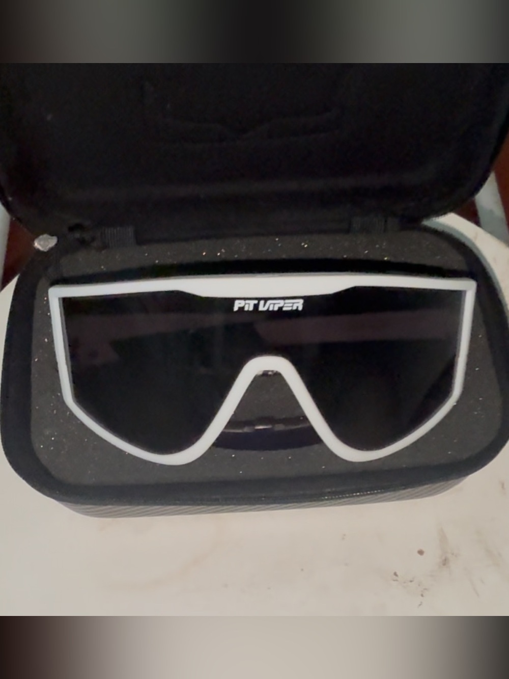 Pit Viper Sunglasses - Black with White Trim